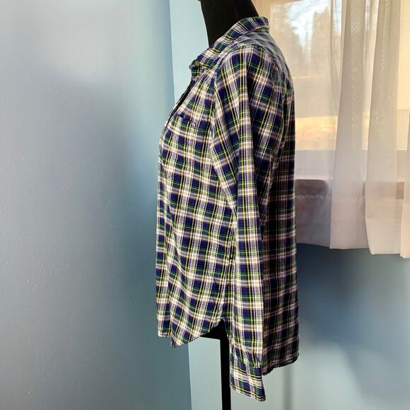 J. Crew Classic Fit Flannel Button Down in Campbell Plaid Size 8 - Picture 4 of 8